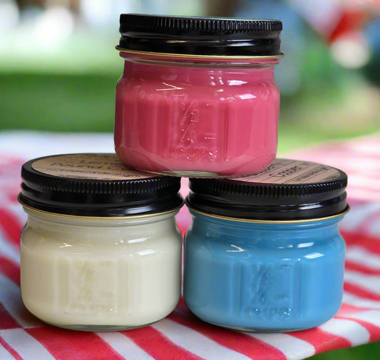 Red, White, and Blue Summer Candle Set