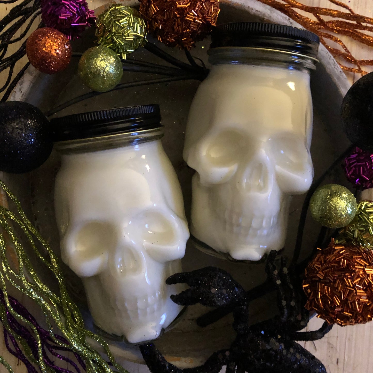 Skull Jar Candle