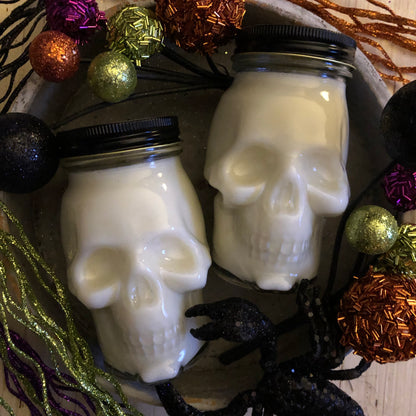 Skull Jar Candle